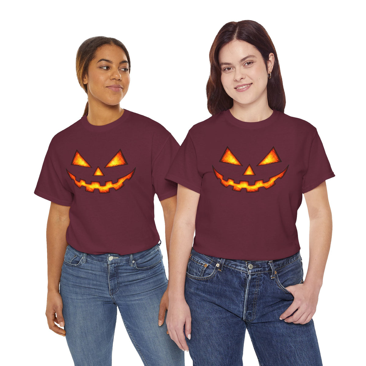 Jack-O'-Lantern Pumpkin Scary Face T-Shirt — Halloween Horror Costume Tee