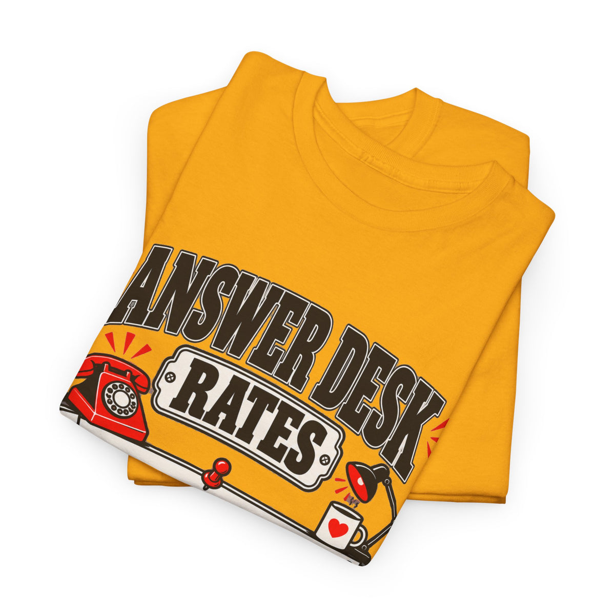 Answer Desk Rates T-Shirt — Funny Help Desk IT Support Tee ("Answer 1.00, Correct Answer 4.00")