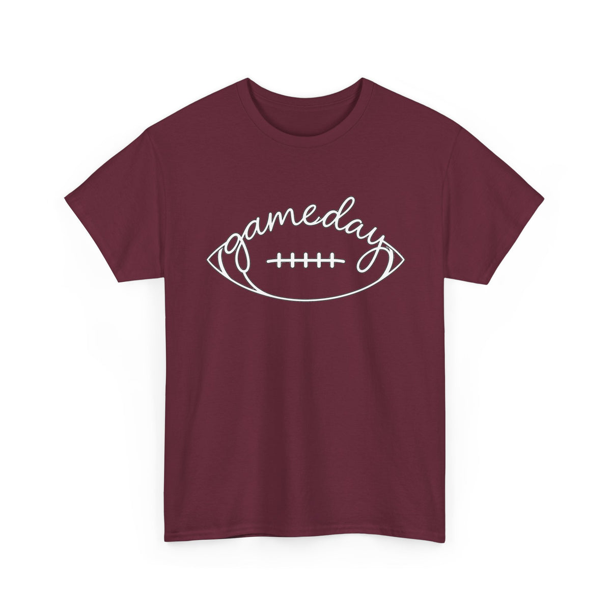 Gameday Football Tee — 'gameday' Script Football Graphic T-Shirt