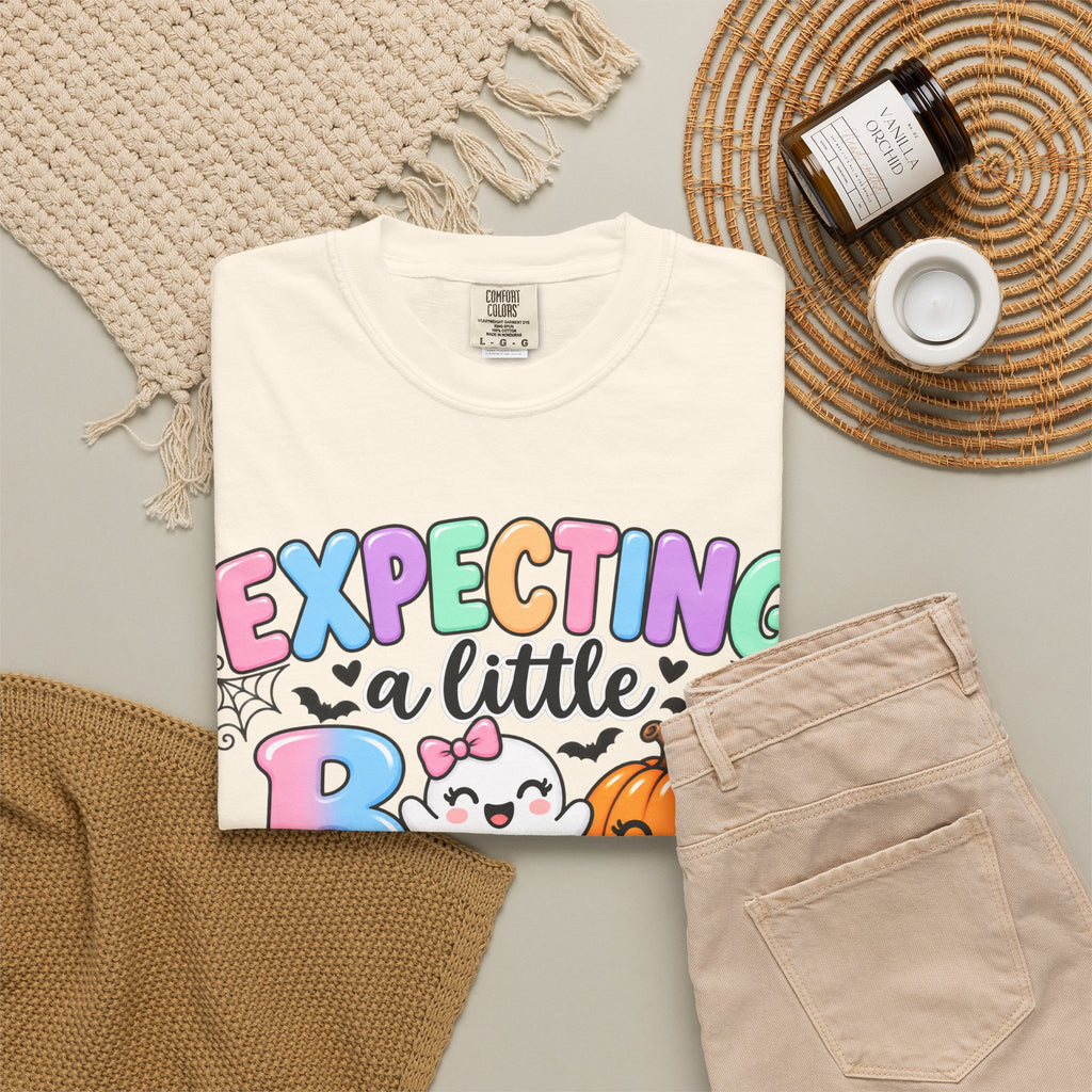 Expecting a Little Boo Maternity T-Shirt — Cute Halloween Pregnancy Tee