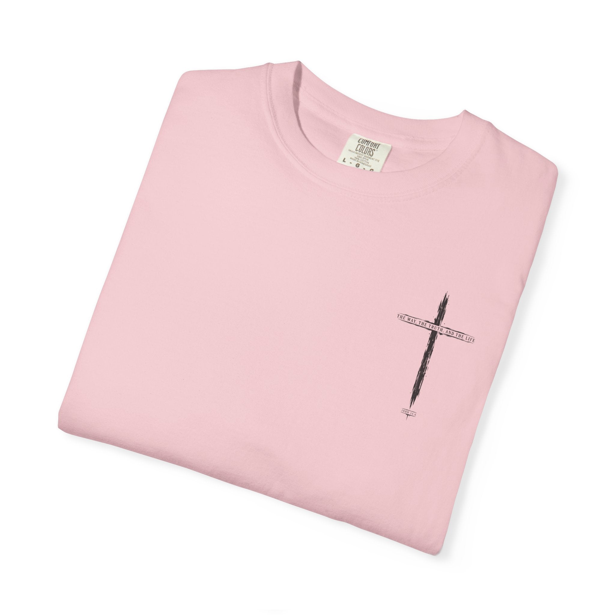 Christian Cross T-Shirt — 'The Way, The Truth, The Life' Religious Tee