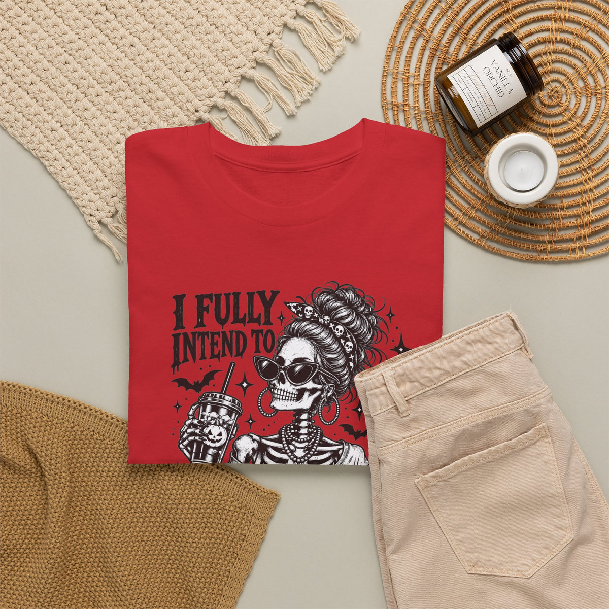 Haunted List Tee — "I Fully Intend to Haunt People When I Die" Graphic T-Shirt