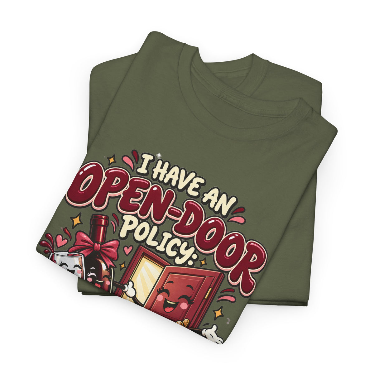 Open-Door Policy Wine Lover T-Shirt