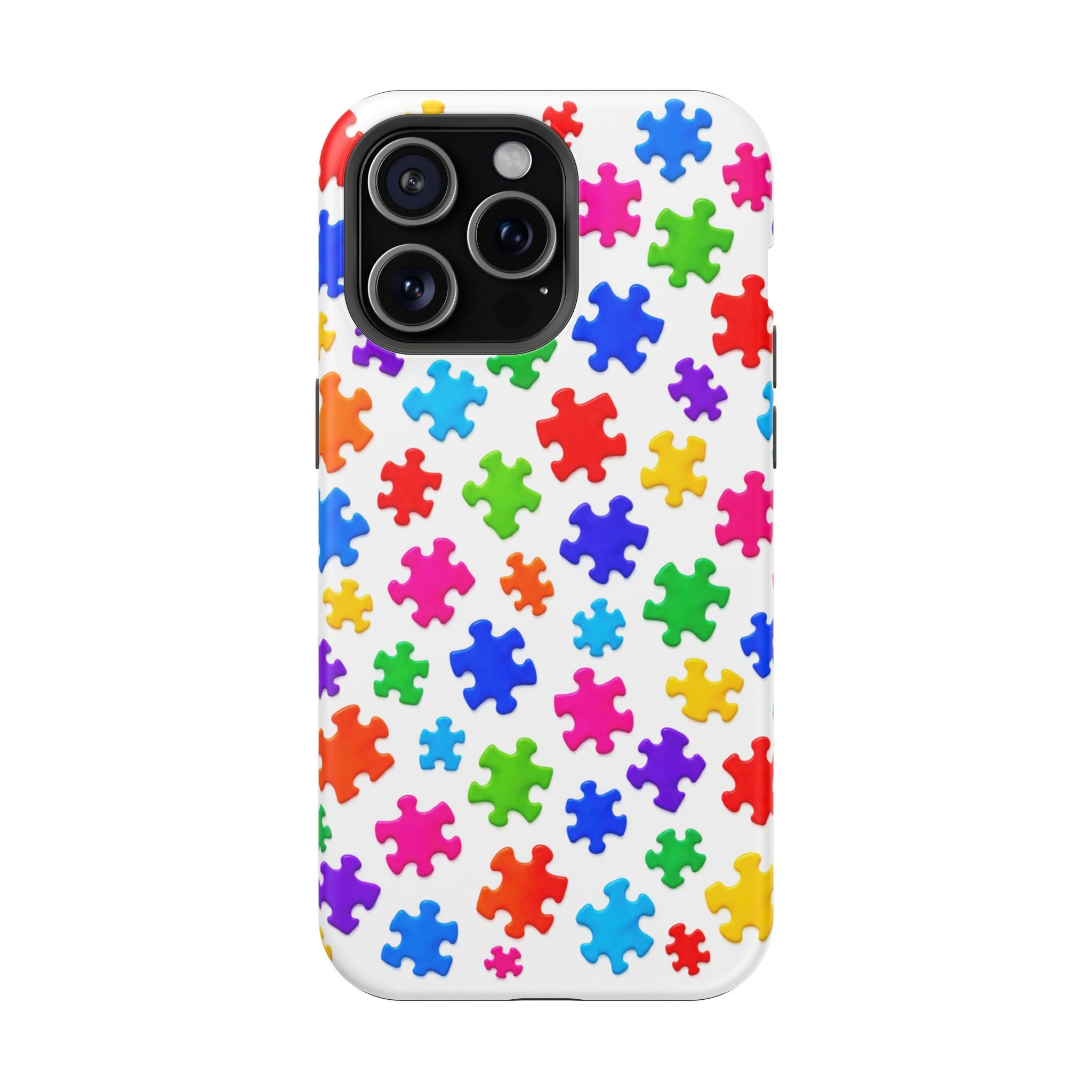 Autism Puzzle Pattern Magnetic Impact-Resistant Phone Case