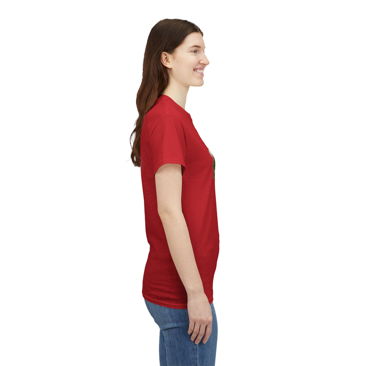 Merry Christmas Paw Prints Holiday Graphic Tee