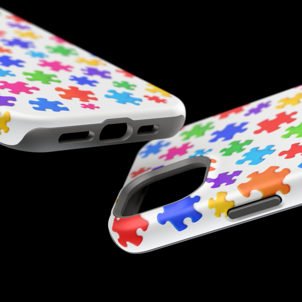 Autism Puzzle Pattern Magnetic Impact-Resistant Phone Case