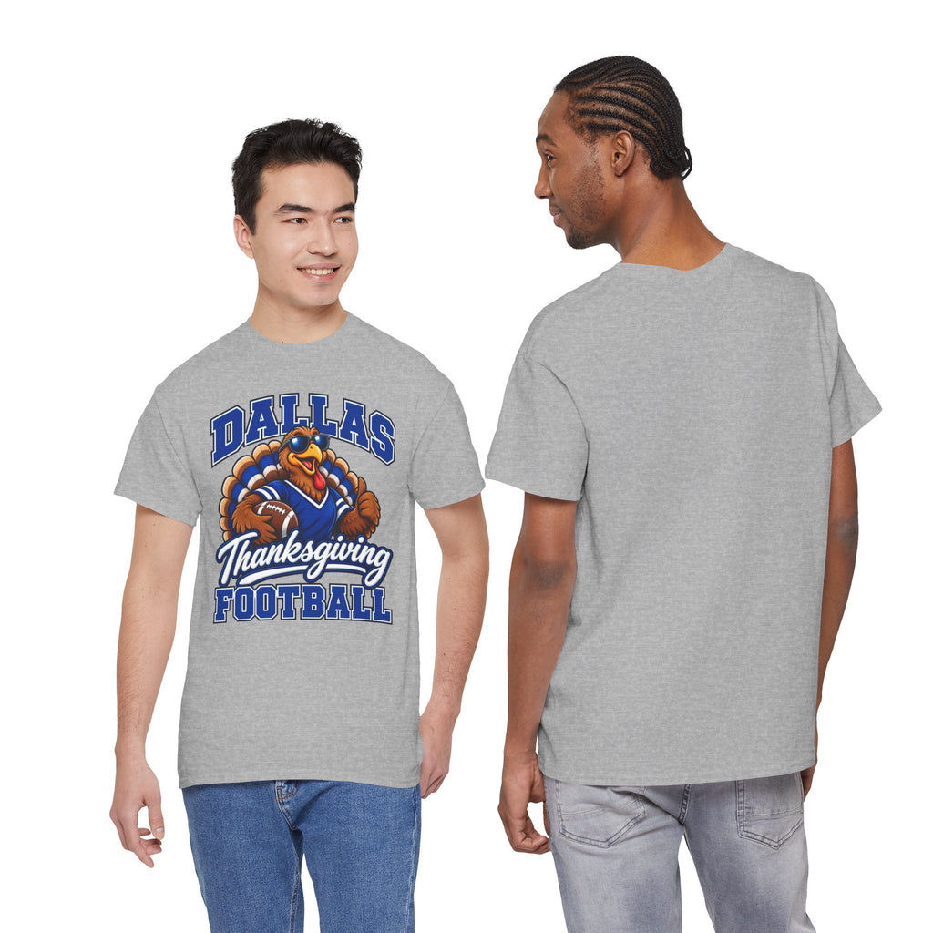 Dallas Thanksgiving Football T-Shirt — Turkey Mascot Game Day Tee