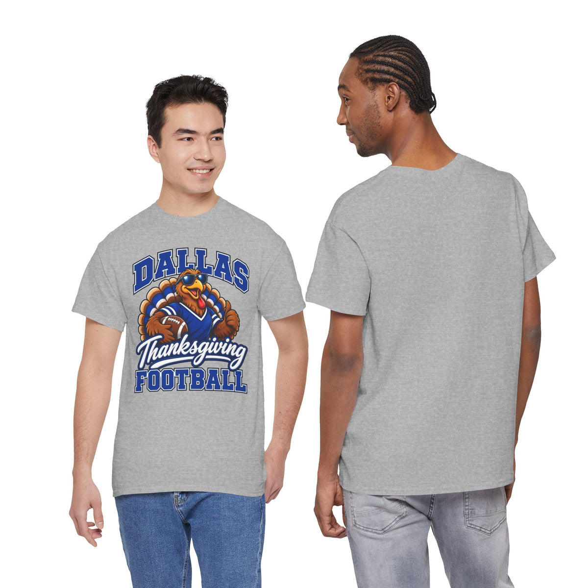 Dallas Thanksgiving Football T-Shirt — Turkey Mascot Game Day Tee