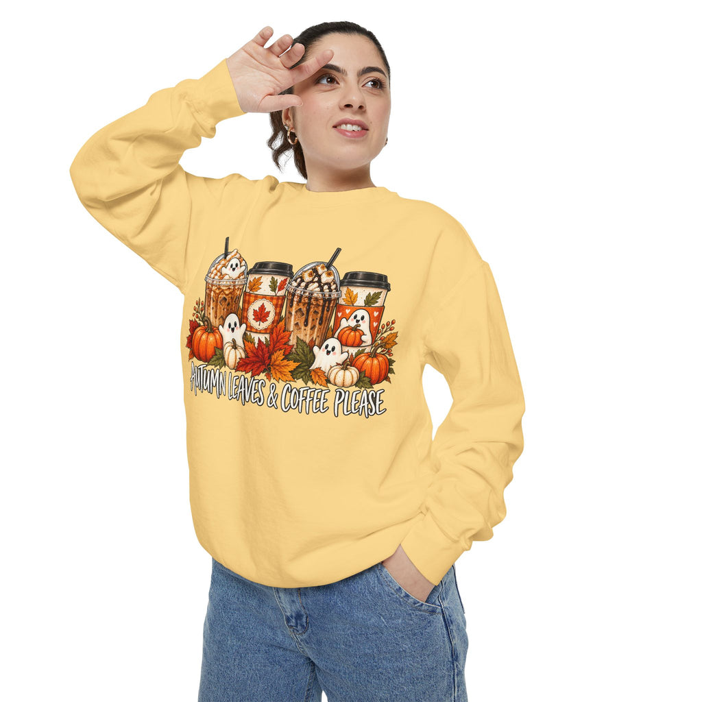 Pumpkin Spice Coffee Sweatshirt — Fall Coffee Lover Graphic Sweatshirt