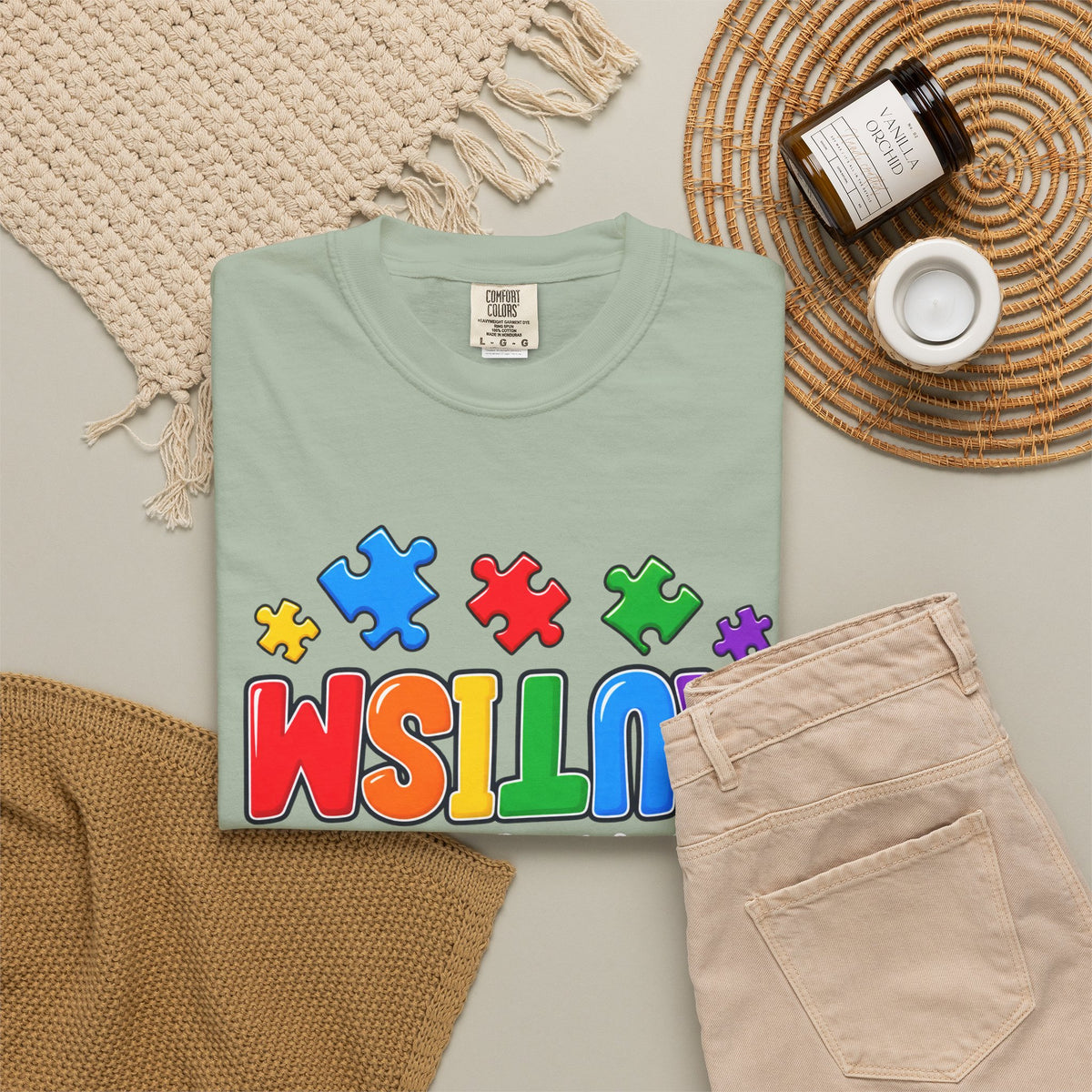 Autism Awareness T-Shirt — "Seeing the World From a Different Angle" Puzzle Design