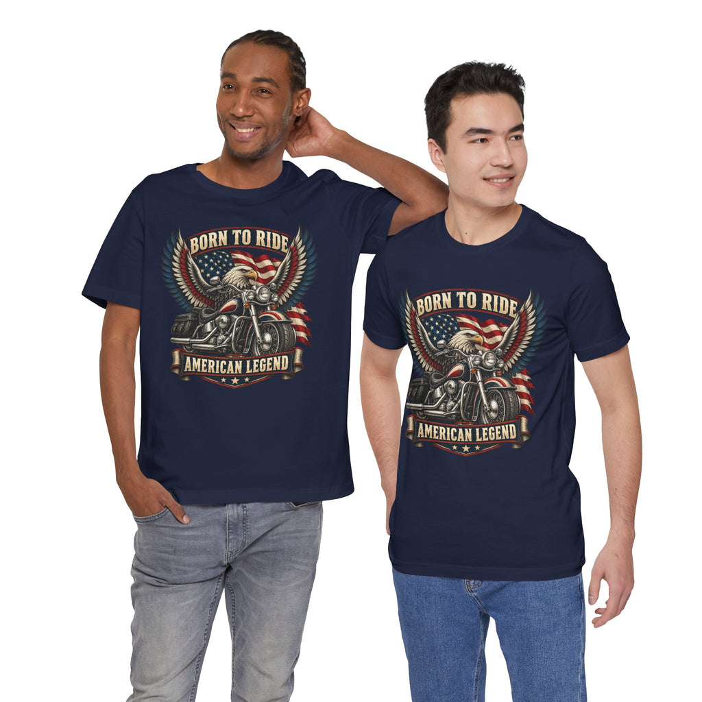 Born to Ride Eagle Motorcycle Tee — American Legend Patriotic T-Shirt