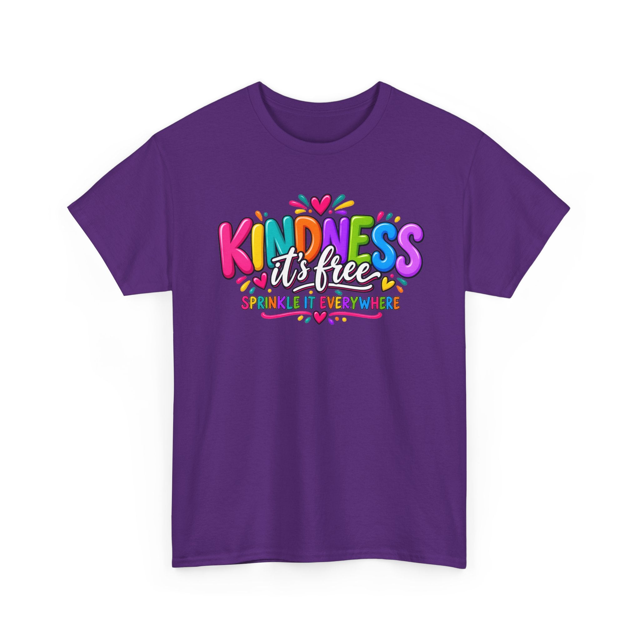 Kindness Is Free Rainbow Tee — Cute Positive Message T-Shirt