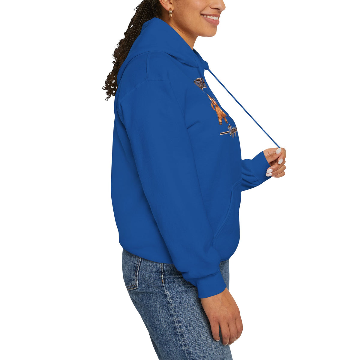 Walking by Faith Christian Highland Cow Hoodie