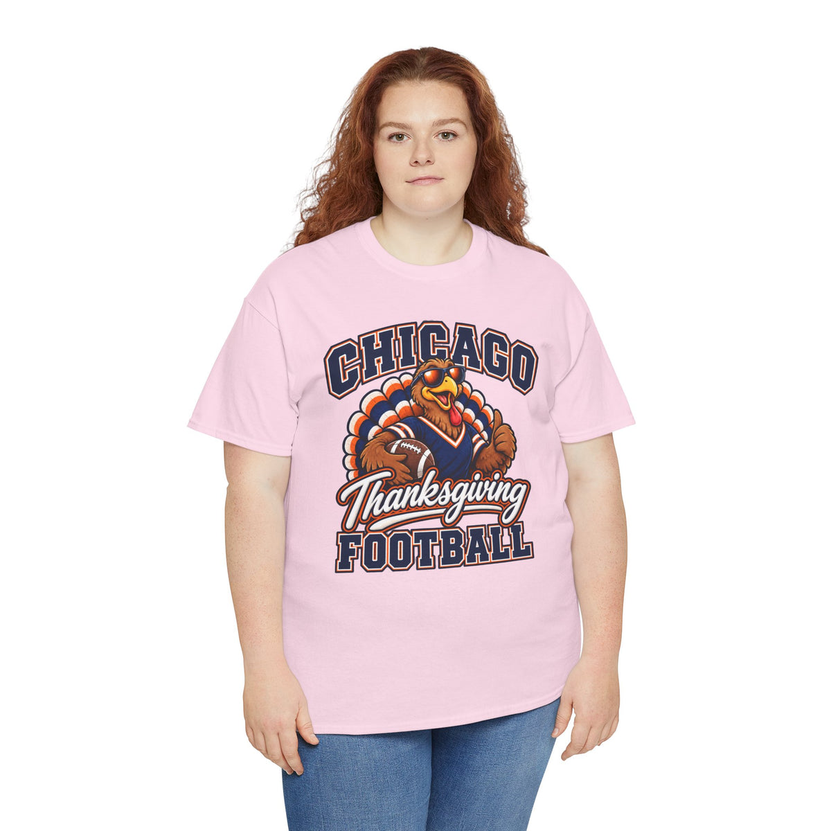 Chicago Thanksgiving Football T-Shirt — Turkey Mascot Game Day Tee