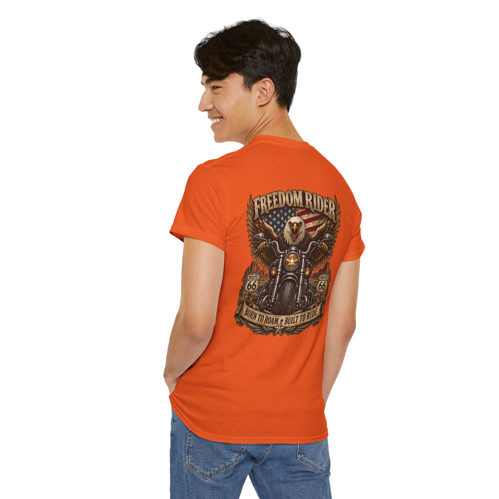 Freedom Rider Motorcycle T‑Shirt — Born to Roam Vintage Biker Tee