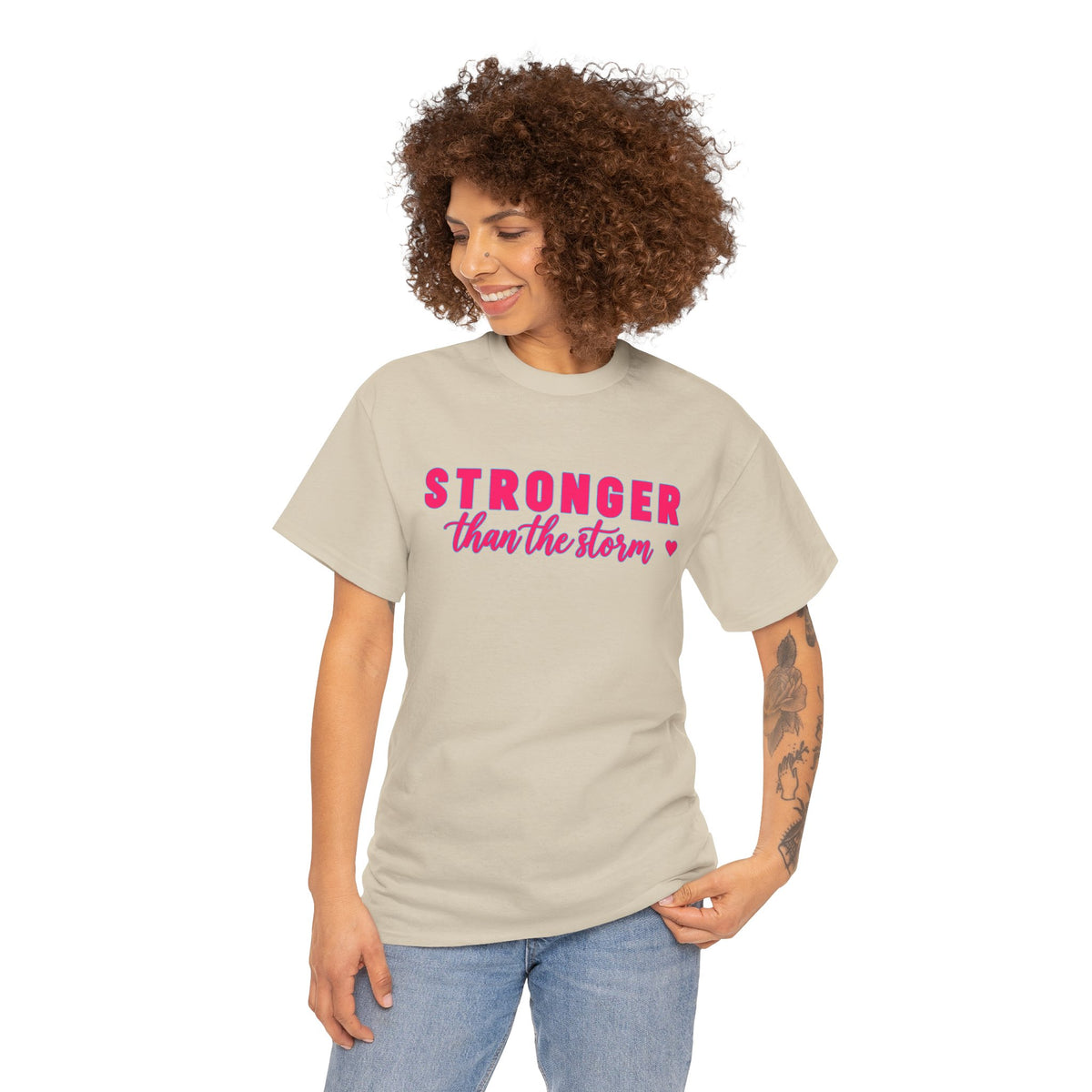 Stronger Than the Storm Tee - Inspirational Women's Resilience T-Shirt