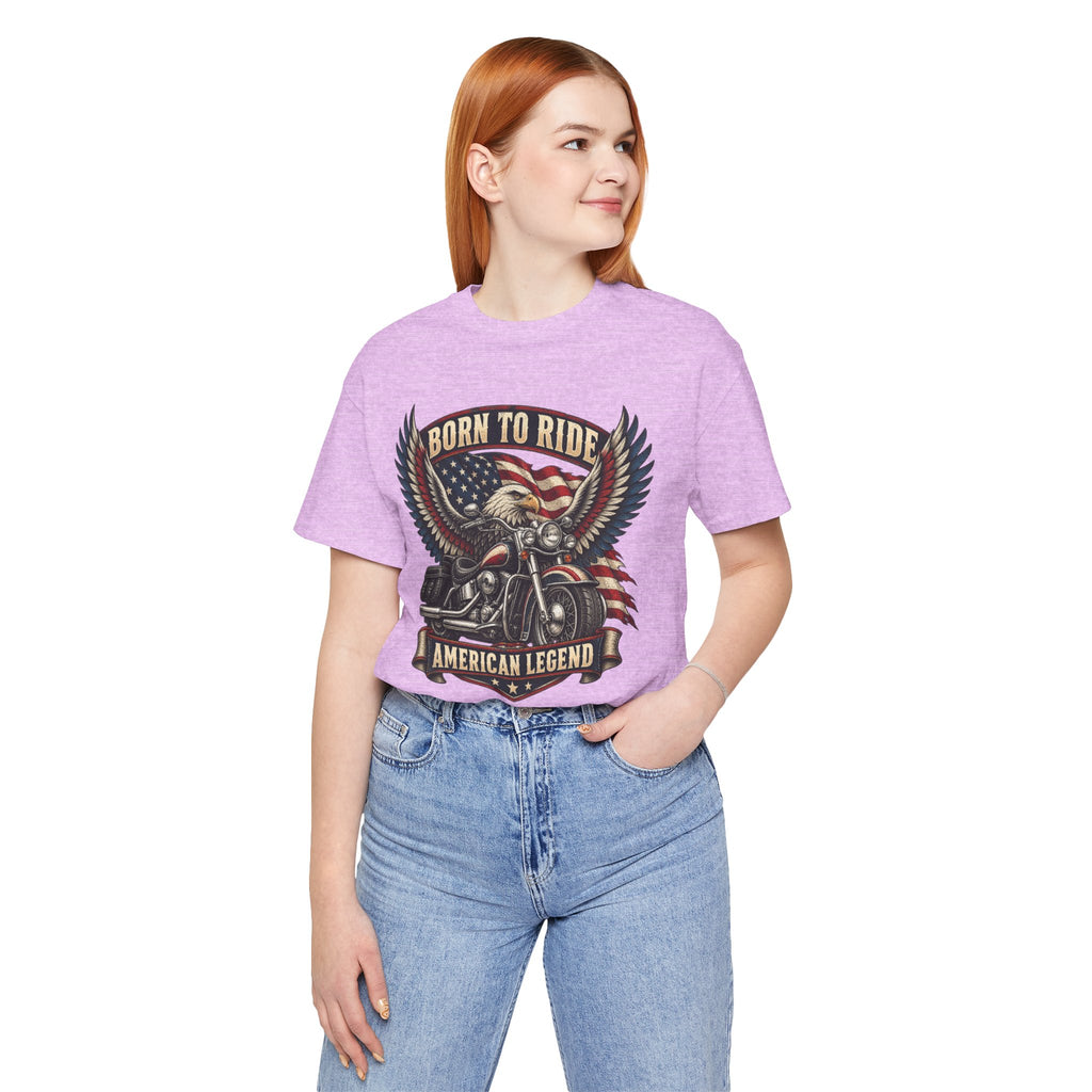 Born to Ride Eagle Motorcycle Tee — American Legend Patriotic T-Shirt