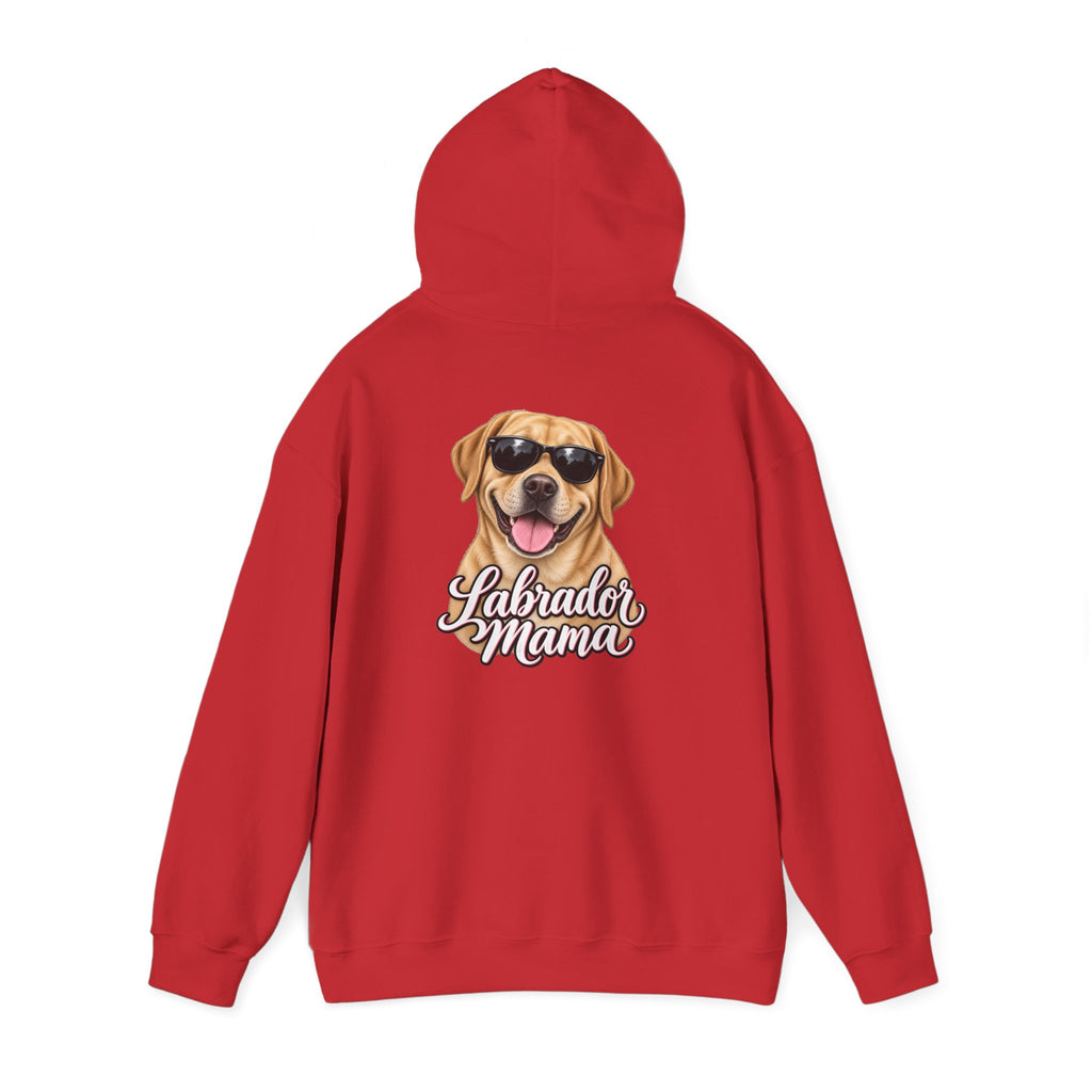 Labrador Mama Hoodie — Dog Mom Sweatshirt with Cute Sunglasses Lab Design