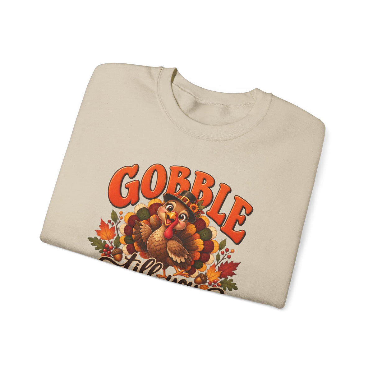 Thanksgiving Turkey 'Gobble Till You Wobble' Crewneck Sweatshirt