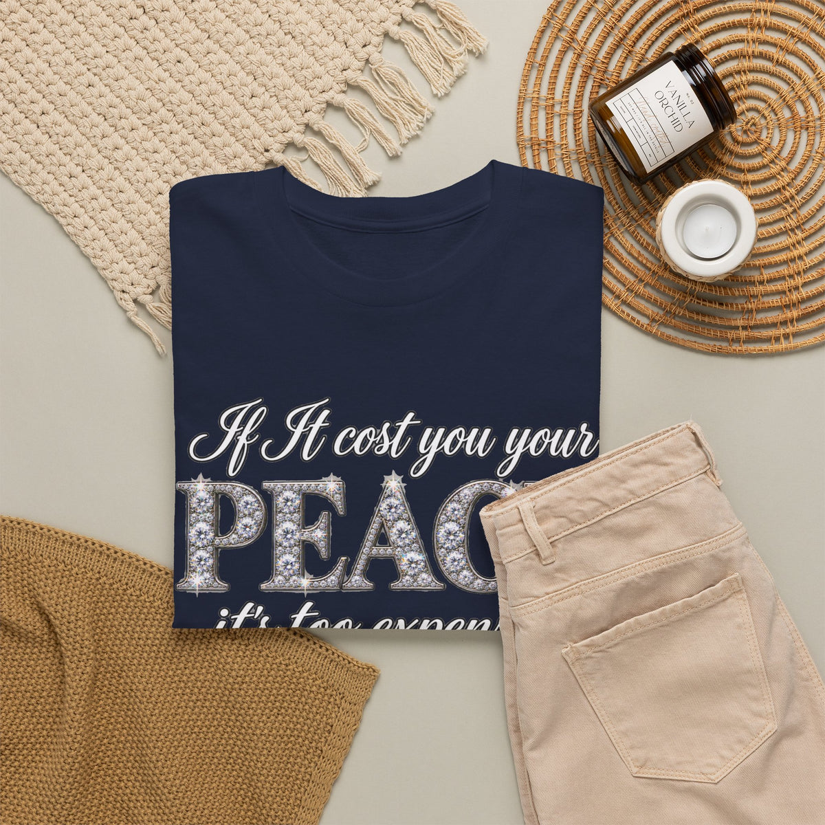 Peace Is Not Your Weakness Tee – "If it costs you your PEACE it's too expensive" Inspirational Graphic T-Shirt