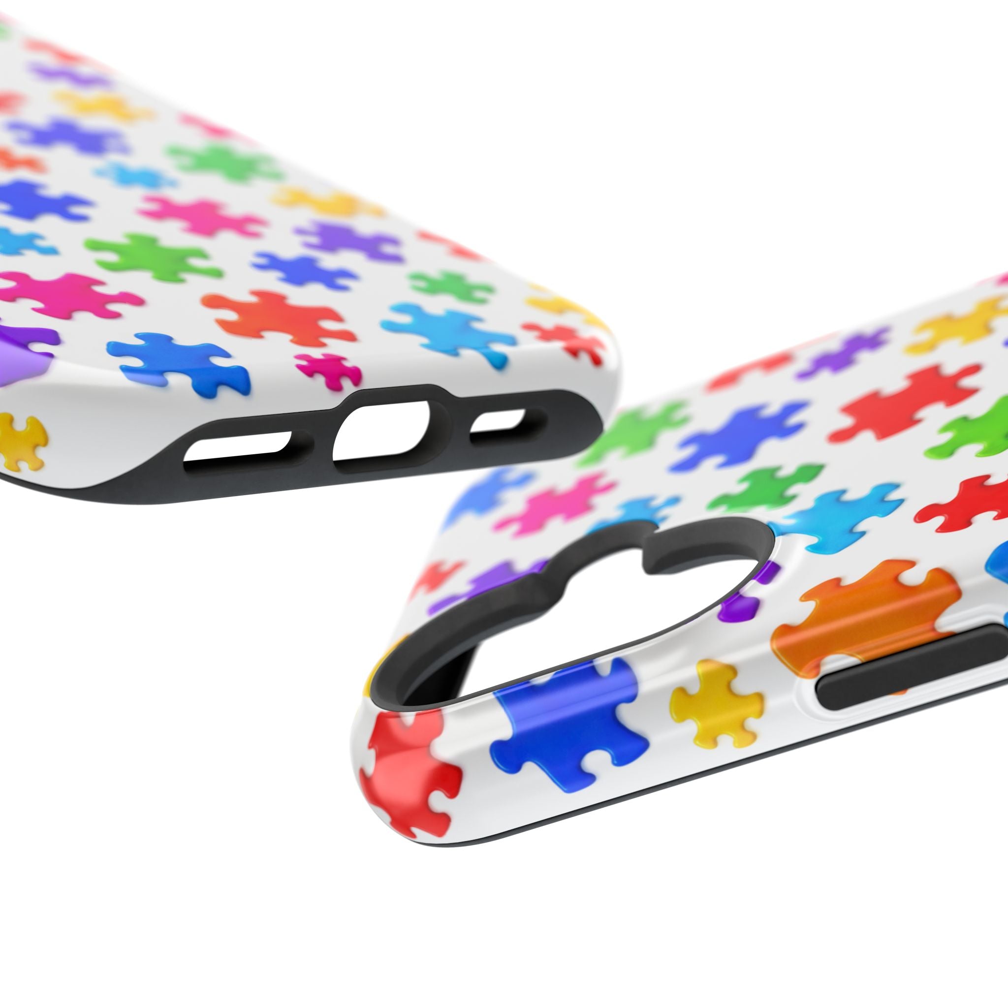 Autism Puzzle Pattern Magnetic Impact-Resistant Phone Case