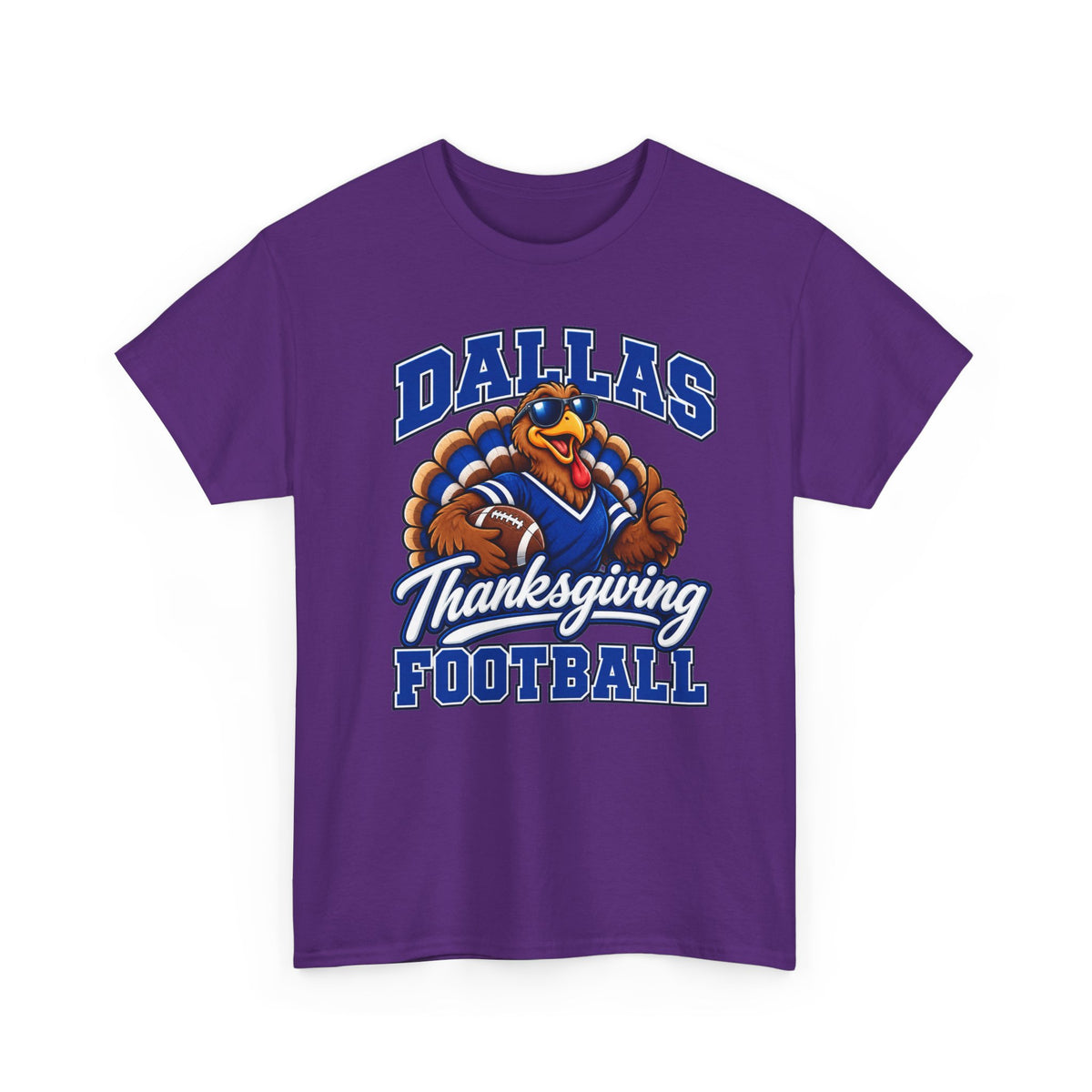Dallas Thanksgiving Football T-Shirt — Turkey Mascot Game Day Tee