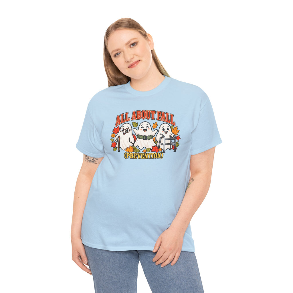 All About Fall (Prevention) Ghost Tee — Cute Halloween Autumn T-Shirt