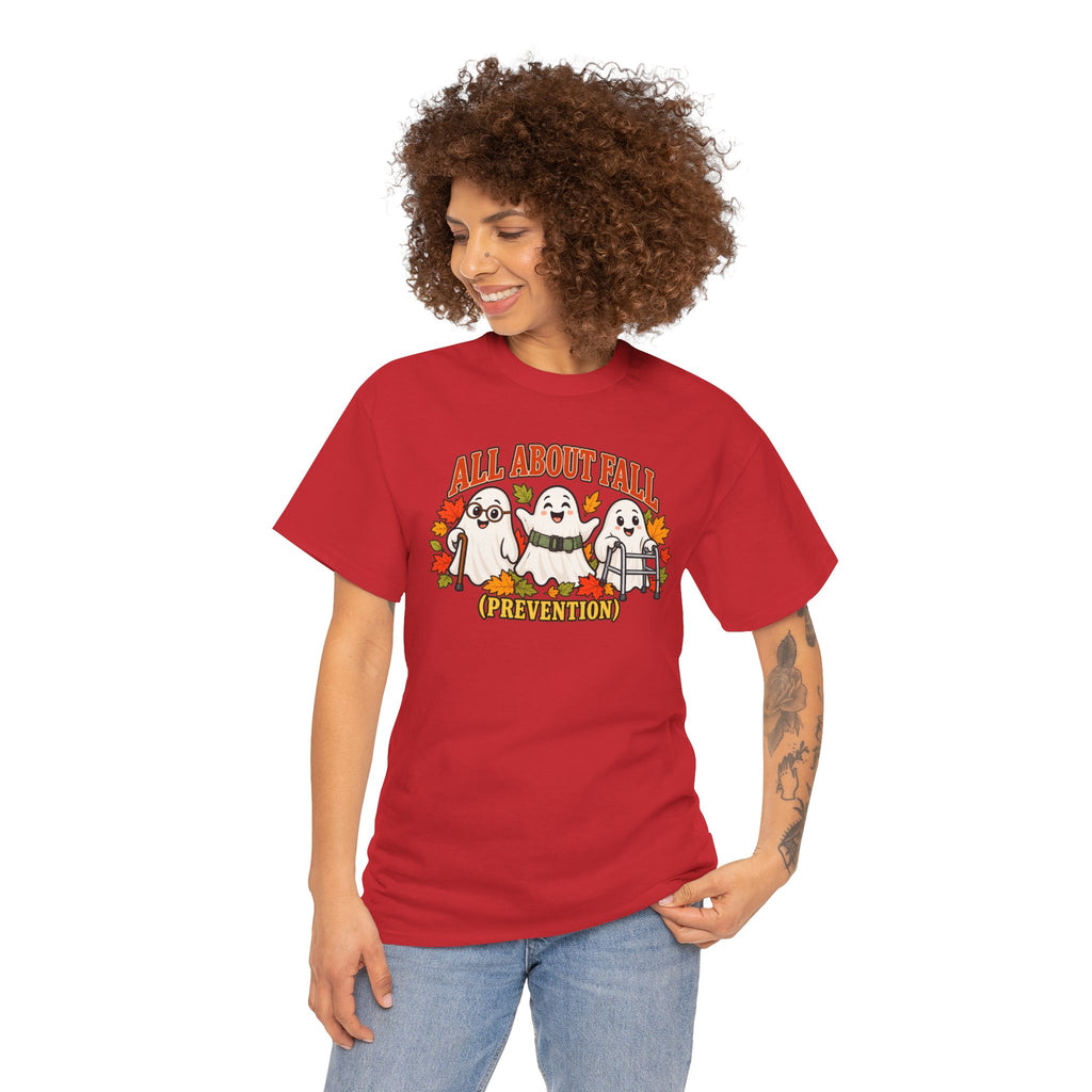 All About Fall (Prevention) Ghost Tee — Cute Halloween Autumn T-Shirt