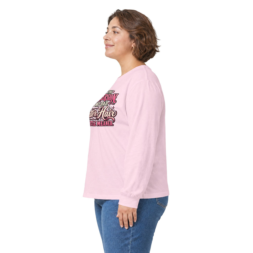 Long Sleeve Tee — "I'm Just the Girl Version of My Dad" Graphic