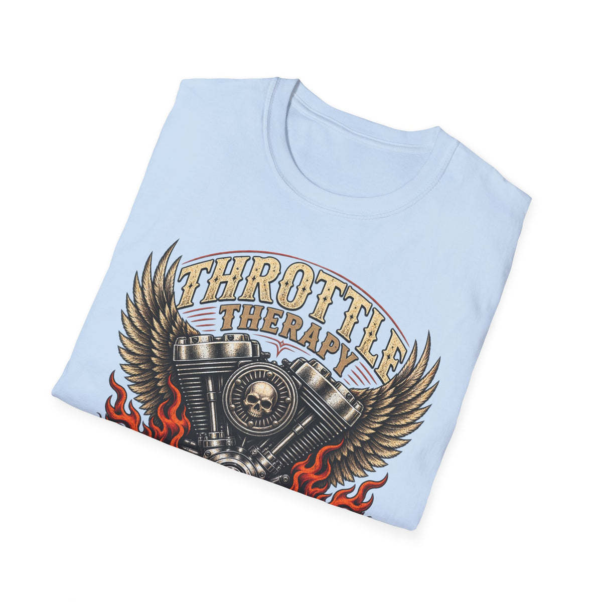 Throttle Therapy Motorcycle T‑Shirt — Fueled by Freedom Riding Tee