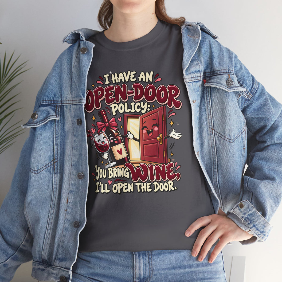Open-Door Policy Wine Lover T-Shirt