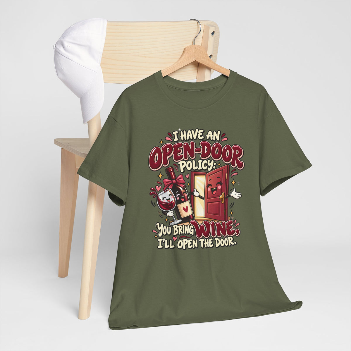 Open-Door Policy Wine Lover T-Shirt