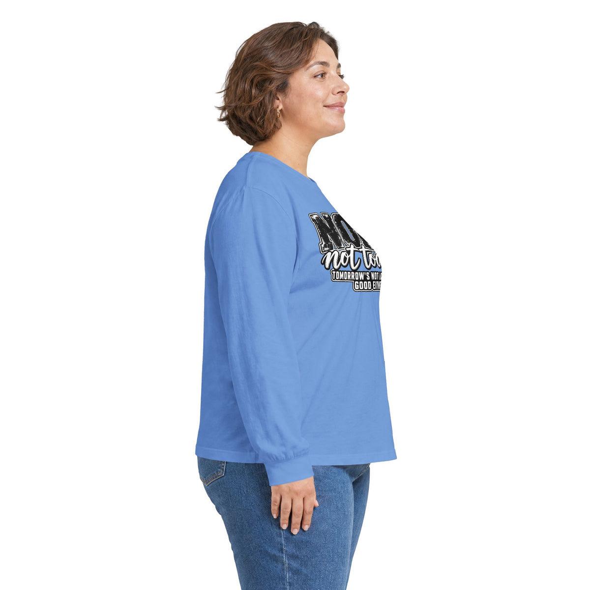 Nope Not Today Long Sleeve Tee — Funny Sarcastic Graphic Shirt