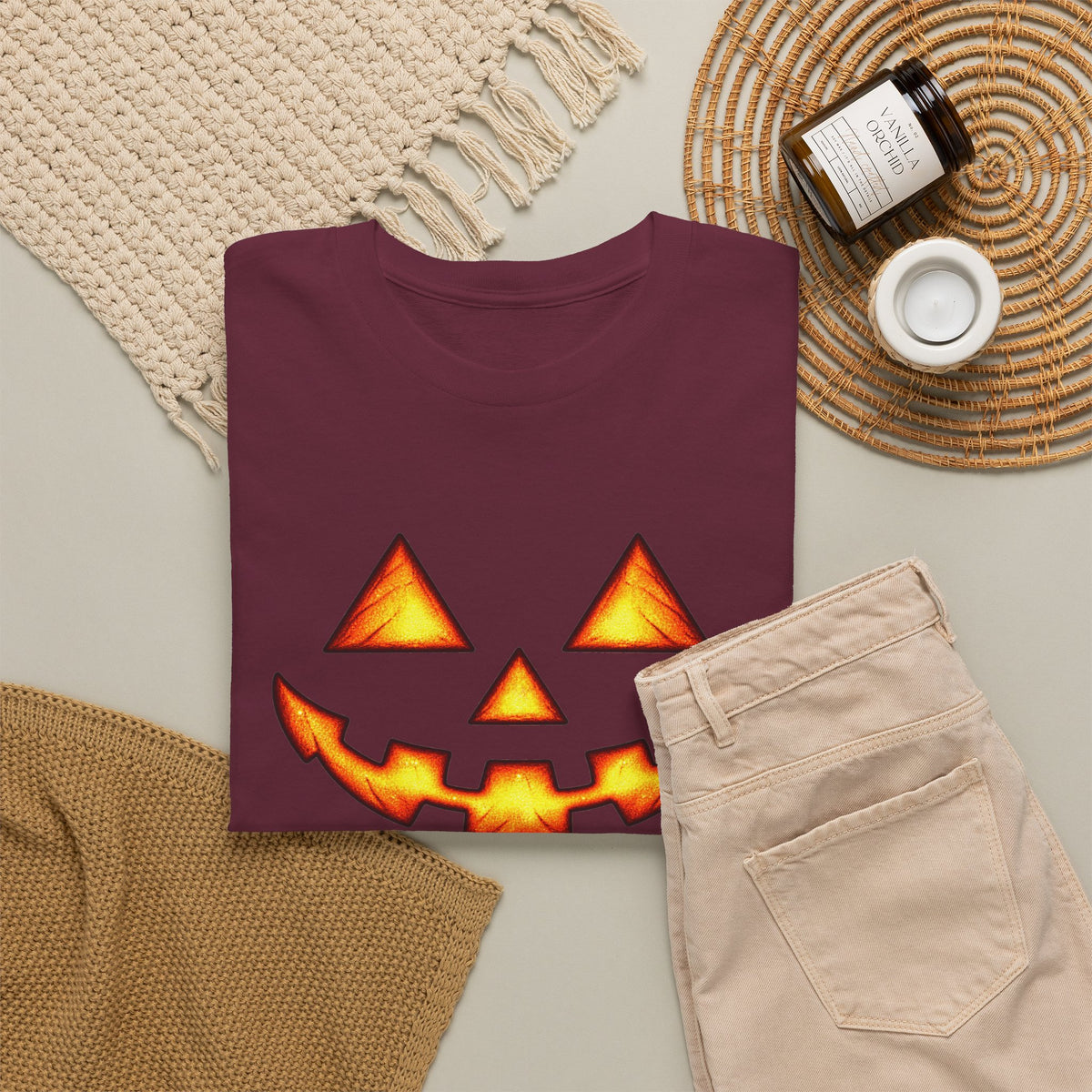 Halloween Jack-O'-Lantern Happy T-Shirt