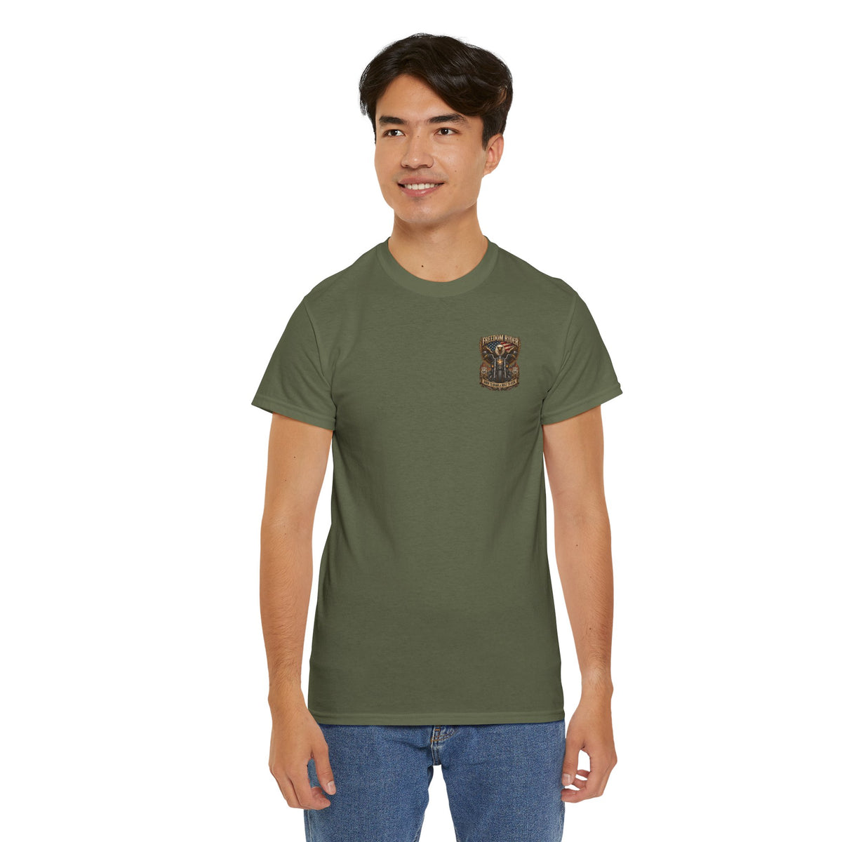 Freedom Rider Motorcycle T‑Shirt — Born to Roam Vintage Biker Tee