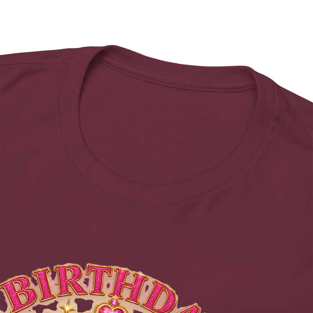Birthday Queen Graphic T-Shirt | Pink & Gold Crown