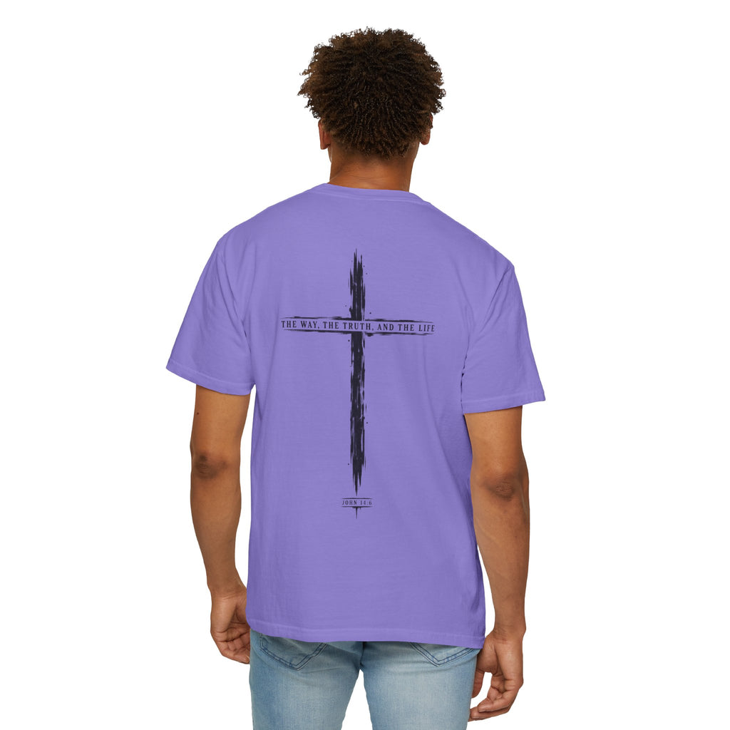 Christian Cross T-Shirt — 'The Way, The Truth, The Life' Religious Tee