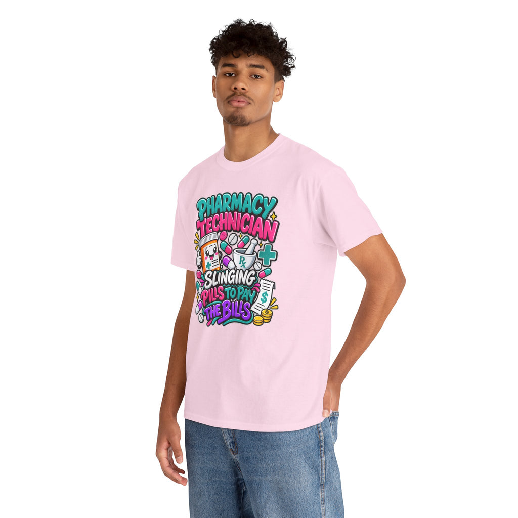 Pharmacy Technician T‑Shirt — "Slinging Pills to Pay the Bills" Graphic Tee