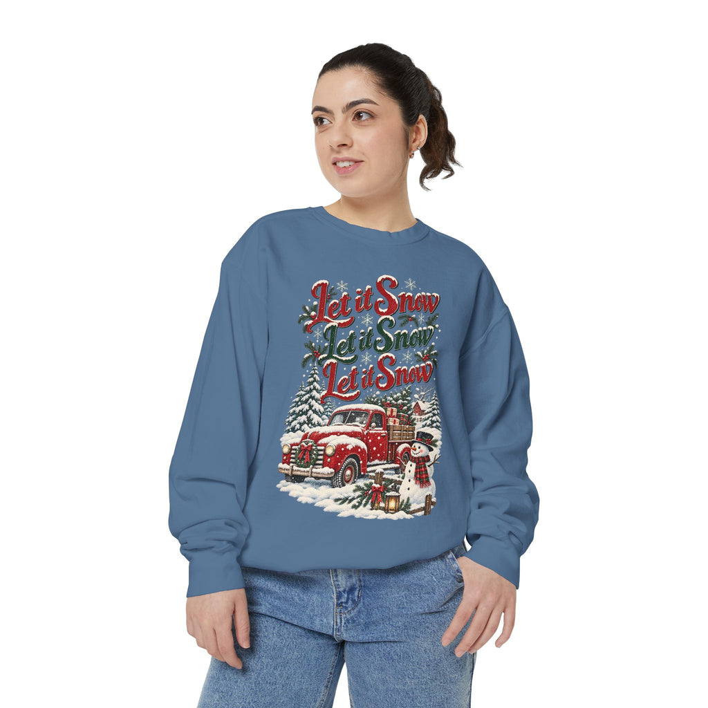 Let It Snow Vintage Truck Sweatshirt