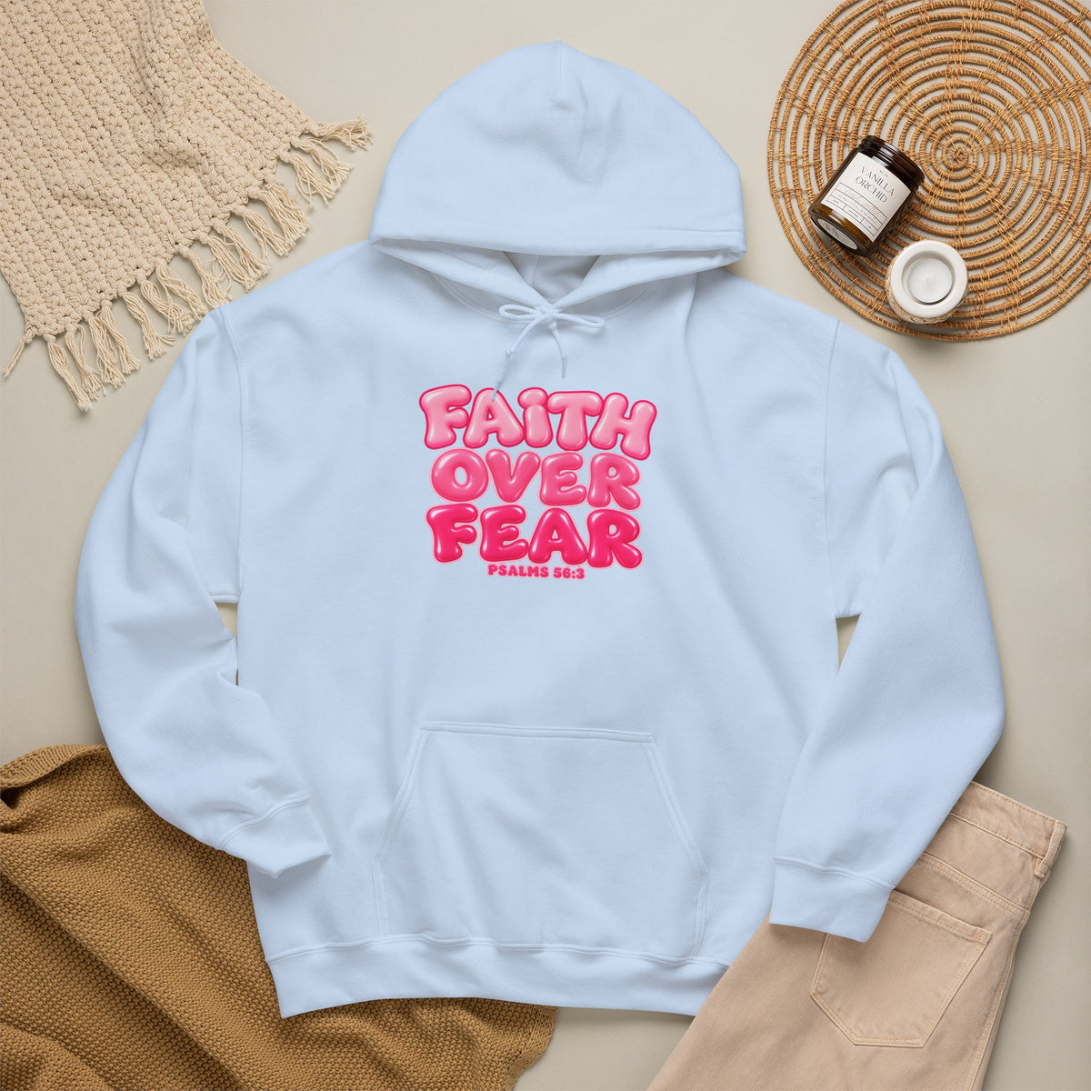Faith Over Fear Inspirational Hoodie