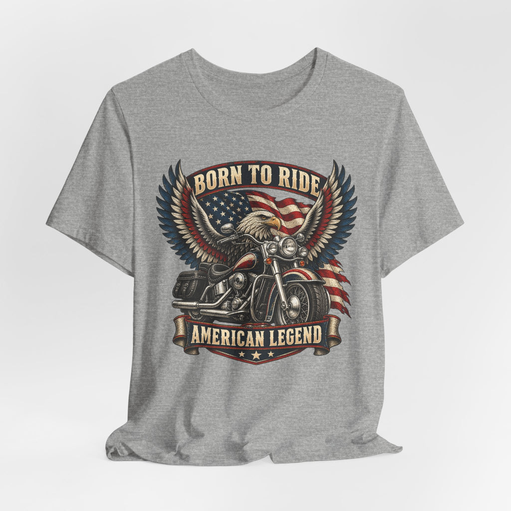 Born to Ride Eagle Motorcycle Tee — American Legend Patriotic T-Shirt