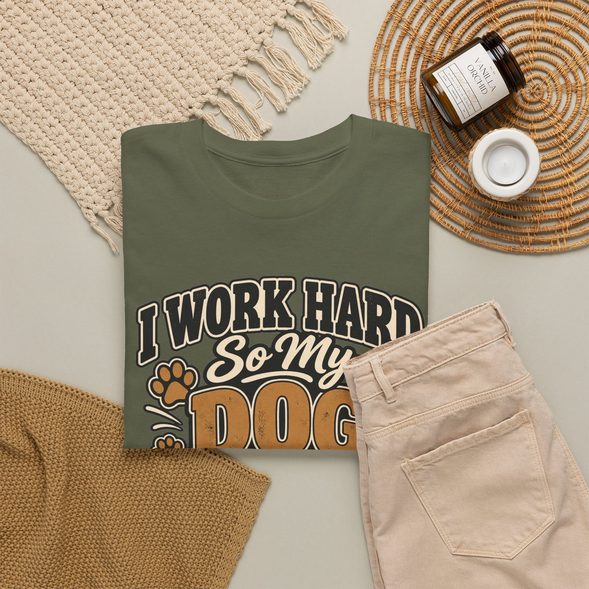 Dog Lover T‑Shirt — “I Work Hard So My Dog Can Have a Better Life”