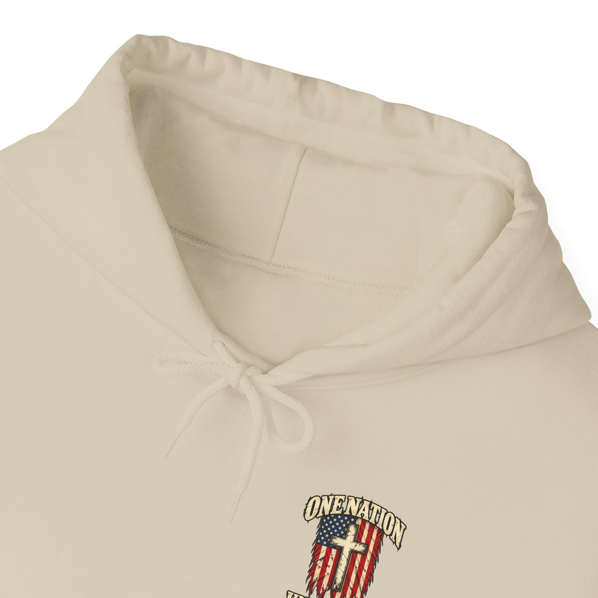 One Nation Under God Patriotic Cross Hoodie