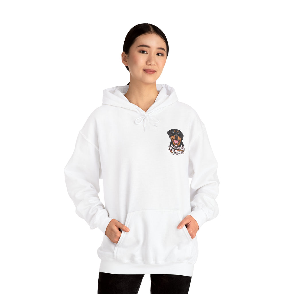 Rottweiler Mama Hoodie — Cute Rottie Portrait Pullover for Dog Moms