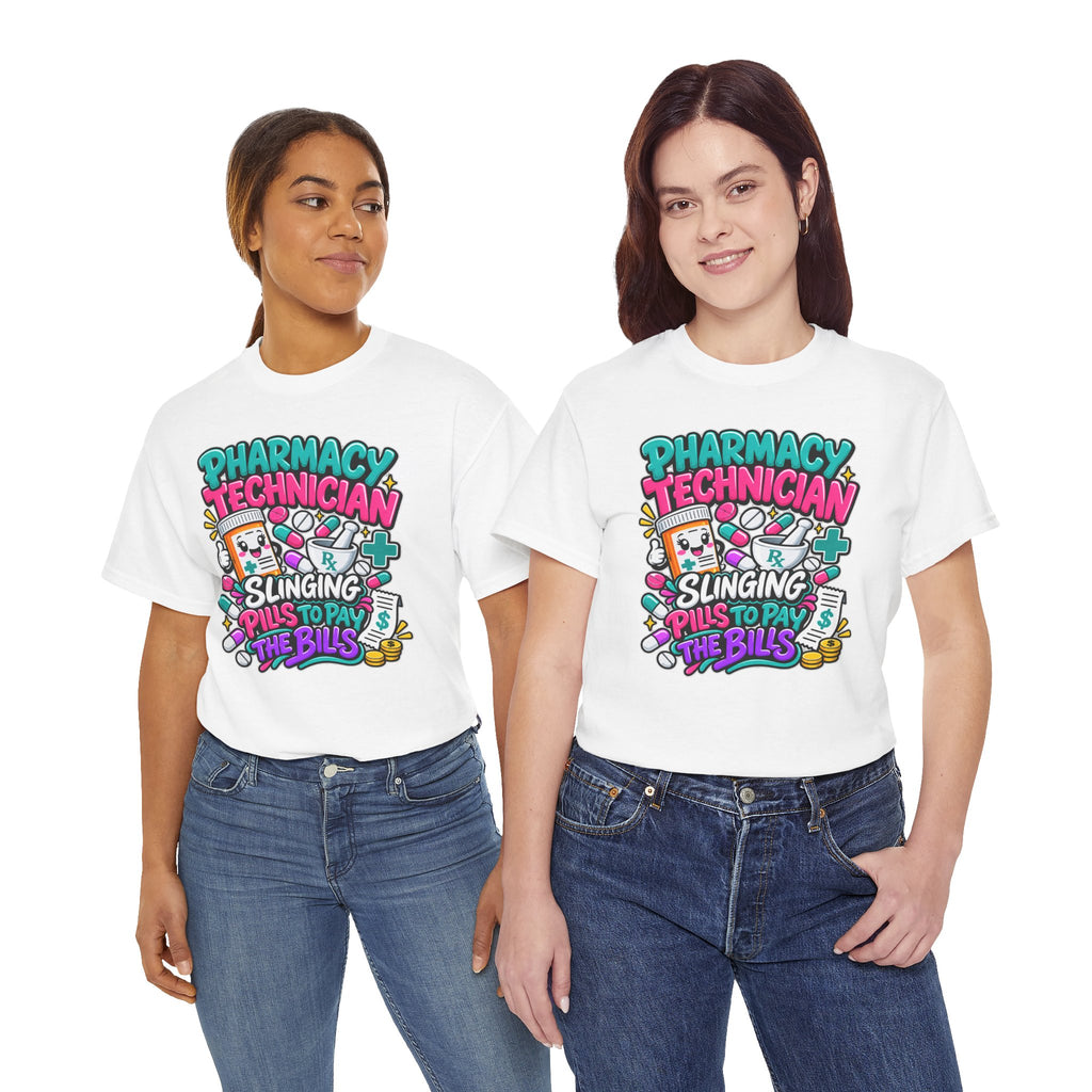 Pharmacy Technician T‑Shirt — "Slinging Pills to Pay the Bills" Graphic Tee
