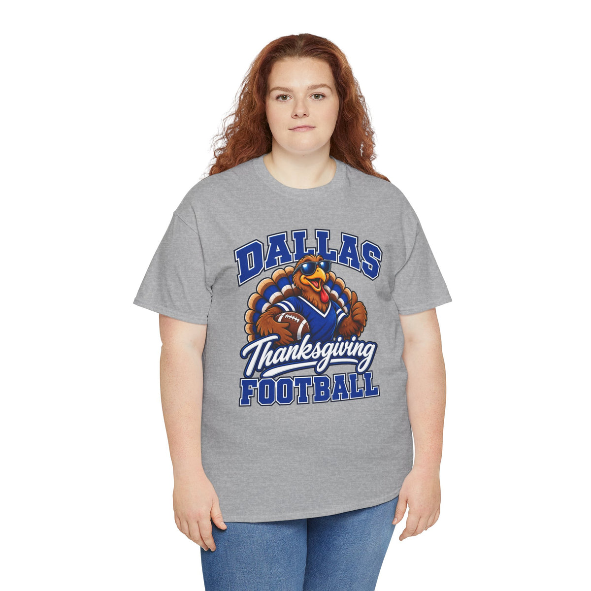 Dallas Thanksgiving Football T-Shirt — Turkey Mascot Game Day Tee