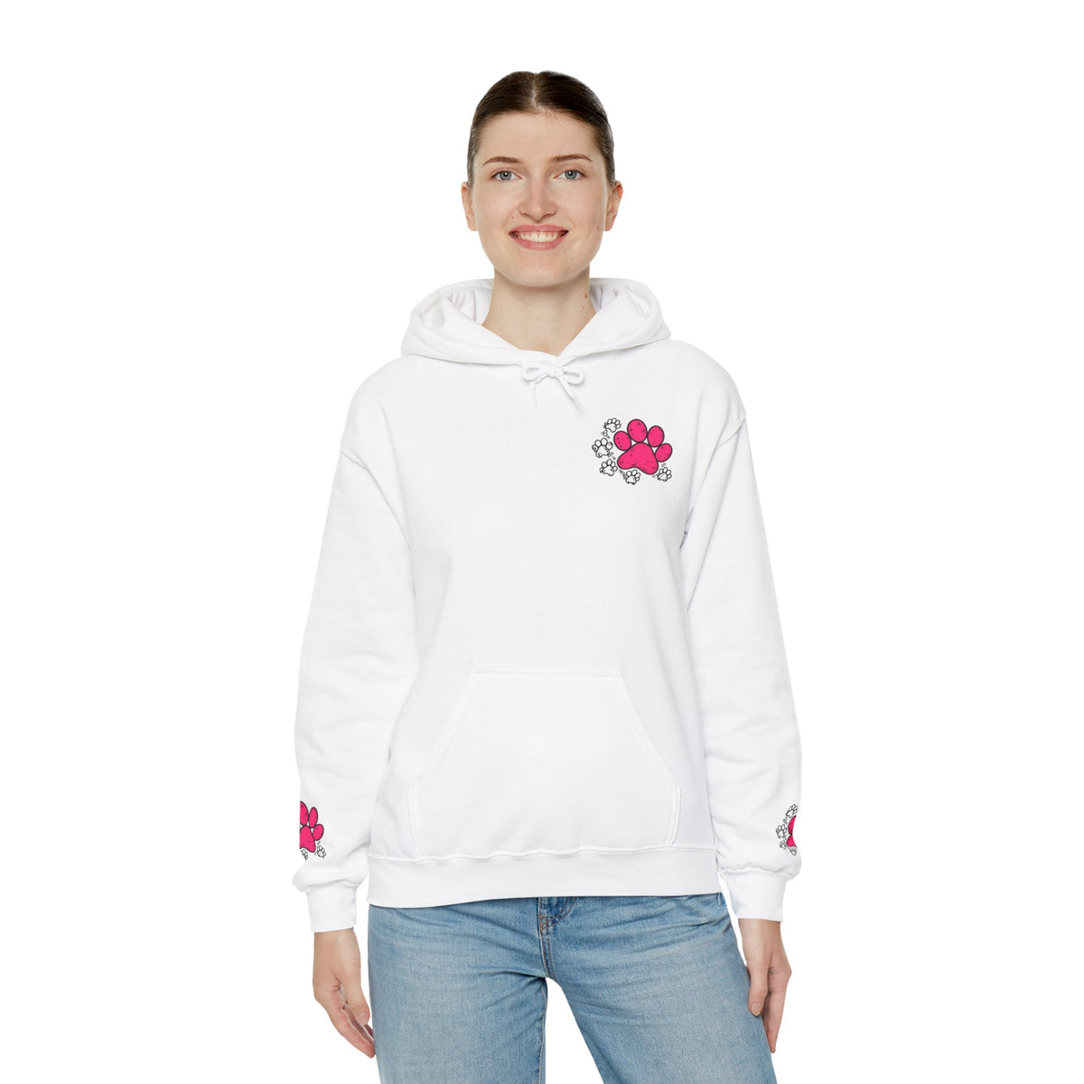 My Shadow Has Four Legs and a Tail Paw Print Hoodie