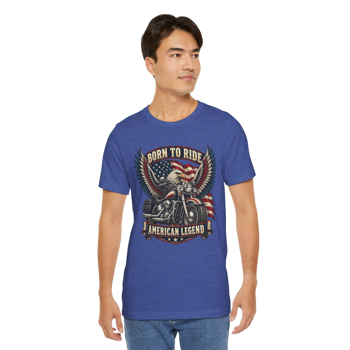 Born to Ride Eagle Motorcycle Tee — American Legend Patriotic T-Shirt