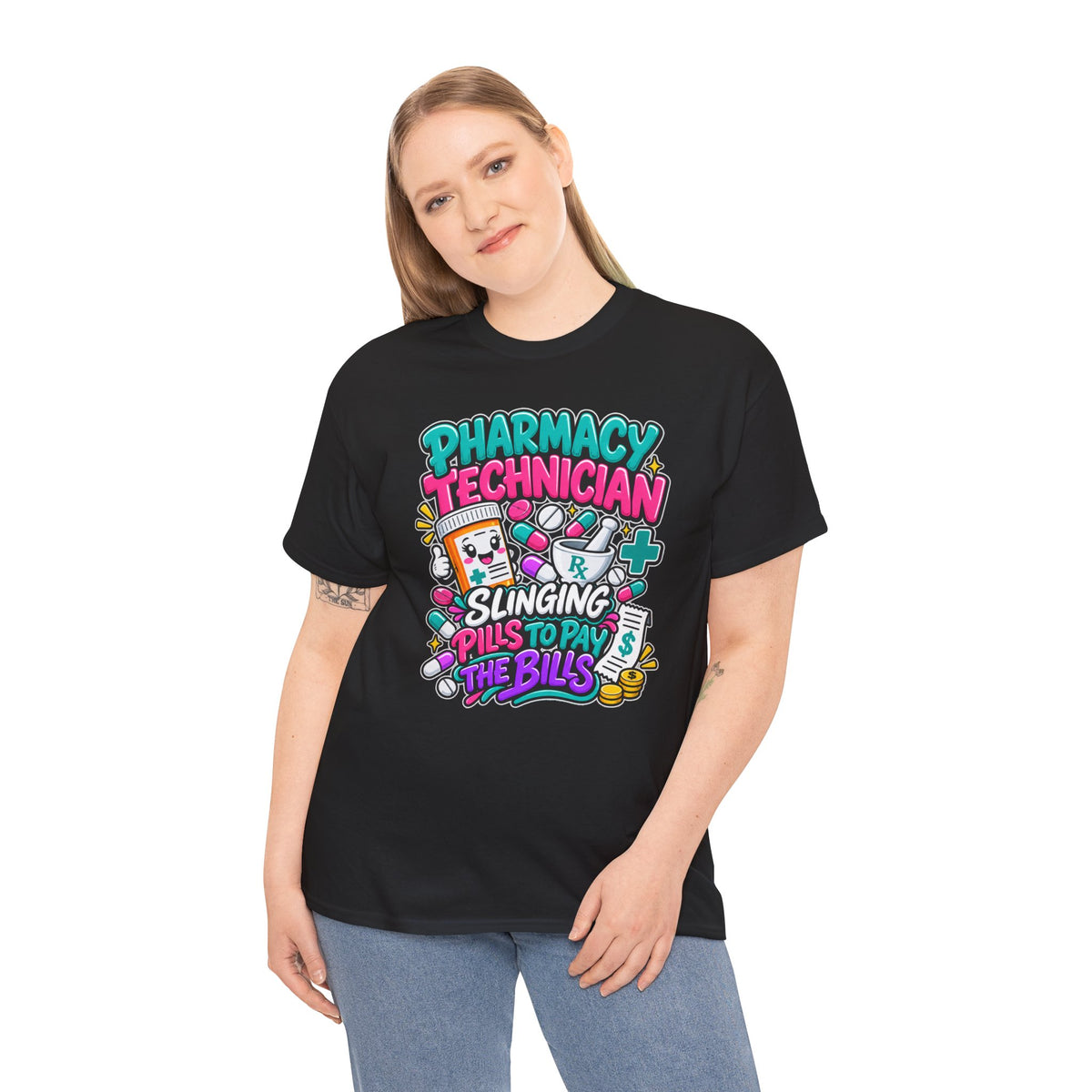 Pharmacy Technician T‑Shirt — "Slinging Pills to Pay the Bills" Graphic Tee