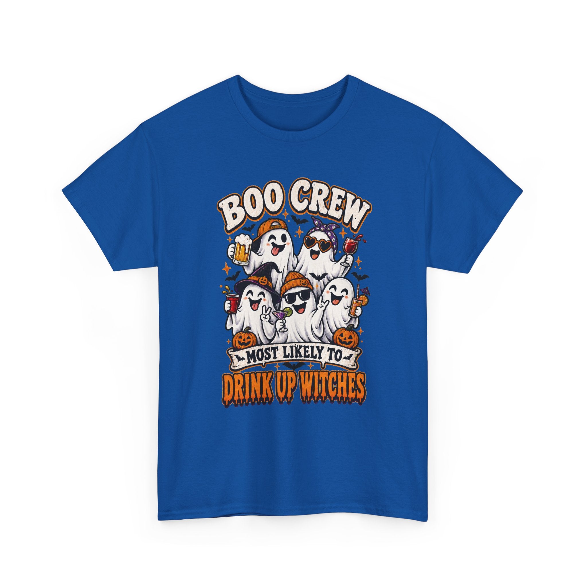 Boo Crew Halloween Tee — "Most Likely to Drink Up Witches" Ghost Party Shirt